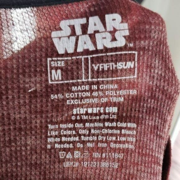 Star Wars Darth Vader Thermal Long Sleeves thermal Medium sweater - Picture 5 of 5